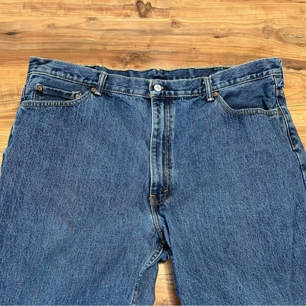 Levi's‎ 550 men's 44x30 jeans W 44 L 30 dark denim blue pockets red tag Work